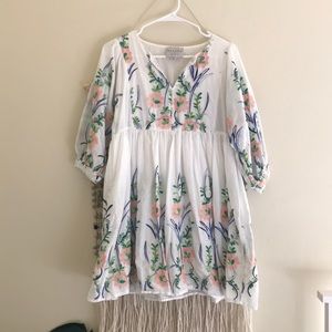 HAYDEN LOS ANGELES Floral embroidered dress